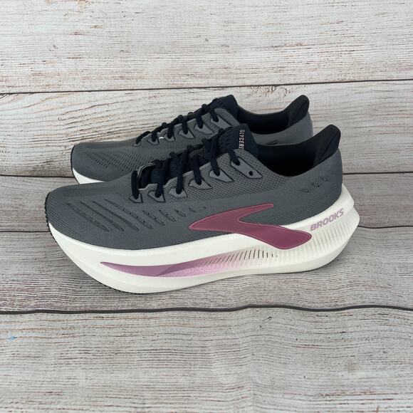 Brooks Glycerin Max 2 Womens Sz 11B Running Shoes Run Walk Grey Coconut Metallic - Picture 5 of 10